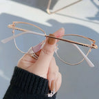 Óculos Anti-Luz Azul Wire Frame - Design Gatinho (Metal Leve)