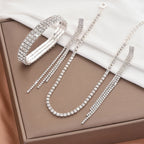 Conjunto Crystal Fringe - Colar, Pulseira e Brincos (Design Cascata)