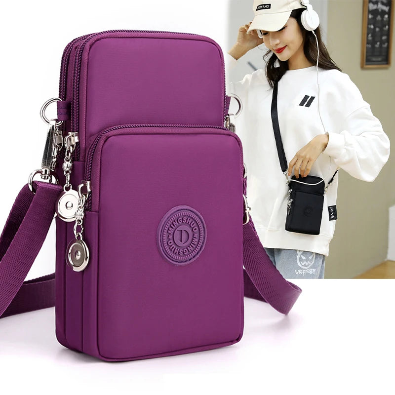 Bolsa Porta-Celular Crossbody - Nylon Impermeável (Prática)