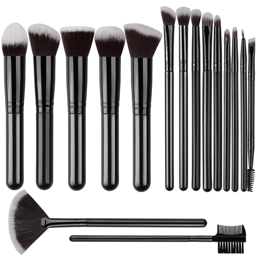 Kit Pincéis Makeup Artist - Cerdas Naturais Premium (Acabamento Luxo)