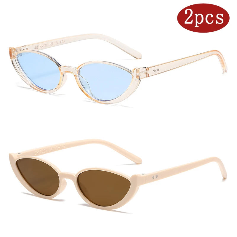 Kit 2 Óculos Vintage "Cat Eye" - Meia Armação (Sol & Imagem)