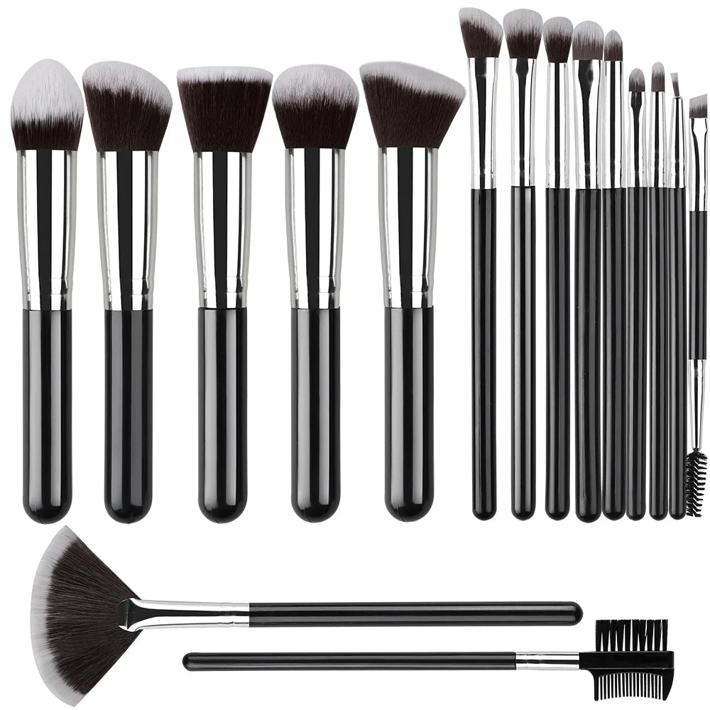 Kit Pincéis Makeup Artist - Cerdas Naturais Premium (Acabamento Luxo)