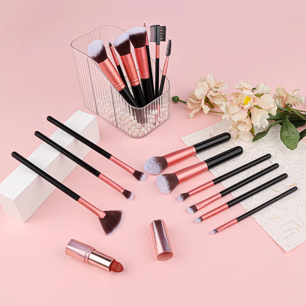 Kit Pincéis Makeup Artist - Cerdas Naturais Premium (Acabamento Luxo)