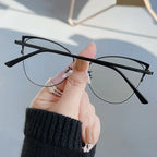 Óculos Anti-Luz Azul Wire Frame - Design Gatinho (Metal Leve)